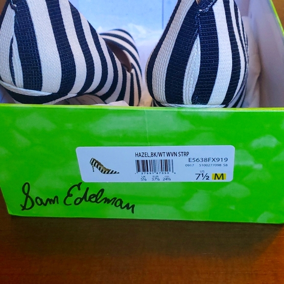 Sam Edelman Shoes - Sam Edelman Hazel black and white stripe Heels